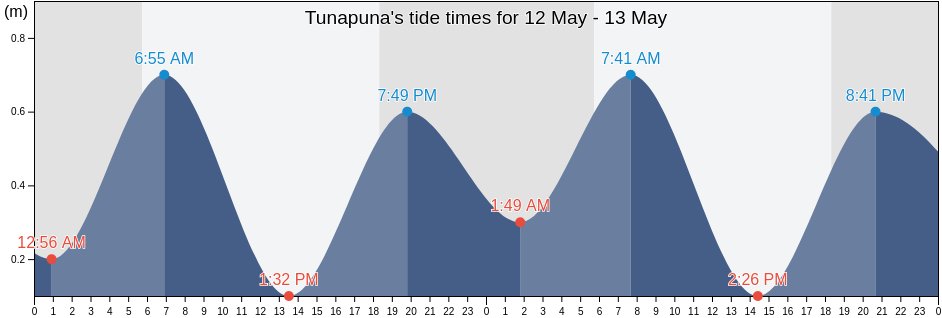 Tunapuna, Tunapuna/Piarco, Trinidad and Tobago tide chart